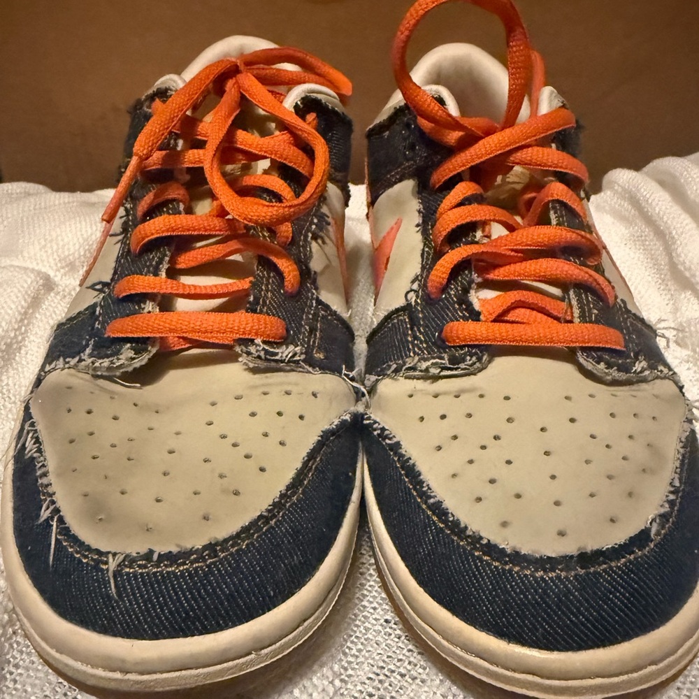 2006 Nike Dunk Low Birch Tango Denim GS Size 6Y VNDS OG ALL